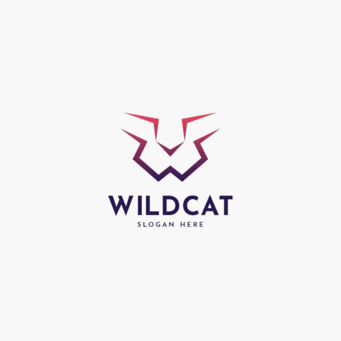Wild Cat Animal Logo Template cover image.