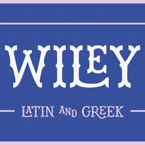 Wiley Decorative Latin & Greek Font cover image.