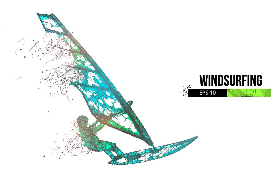 Silhouette of a windsurfer cover image.