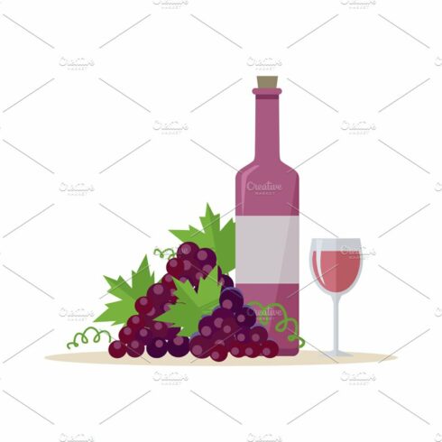 Bottle of Wine and Wineglass cover image.