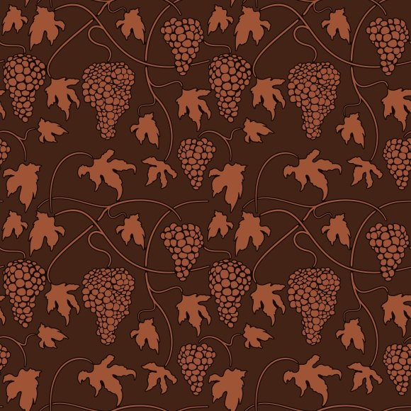 Wine grapes seamless pattern cover image.