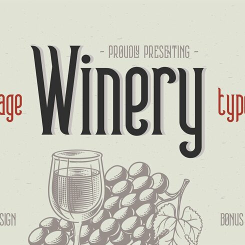 Winery typeface + bonus cover image.