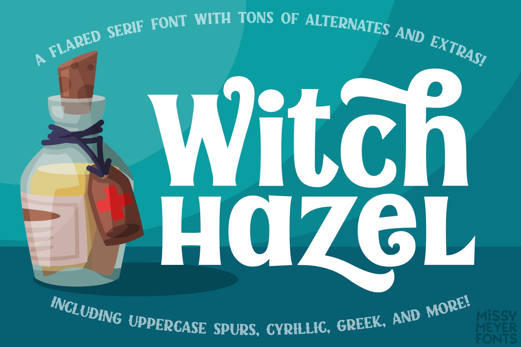 Witch Hazel: a flared serif font! cover image.