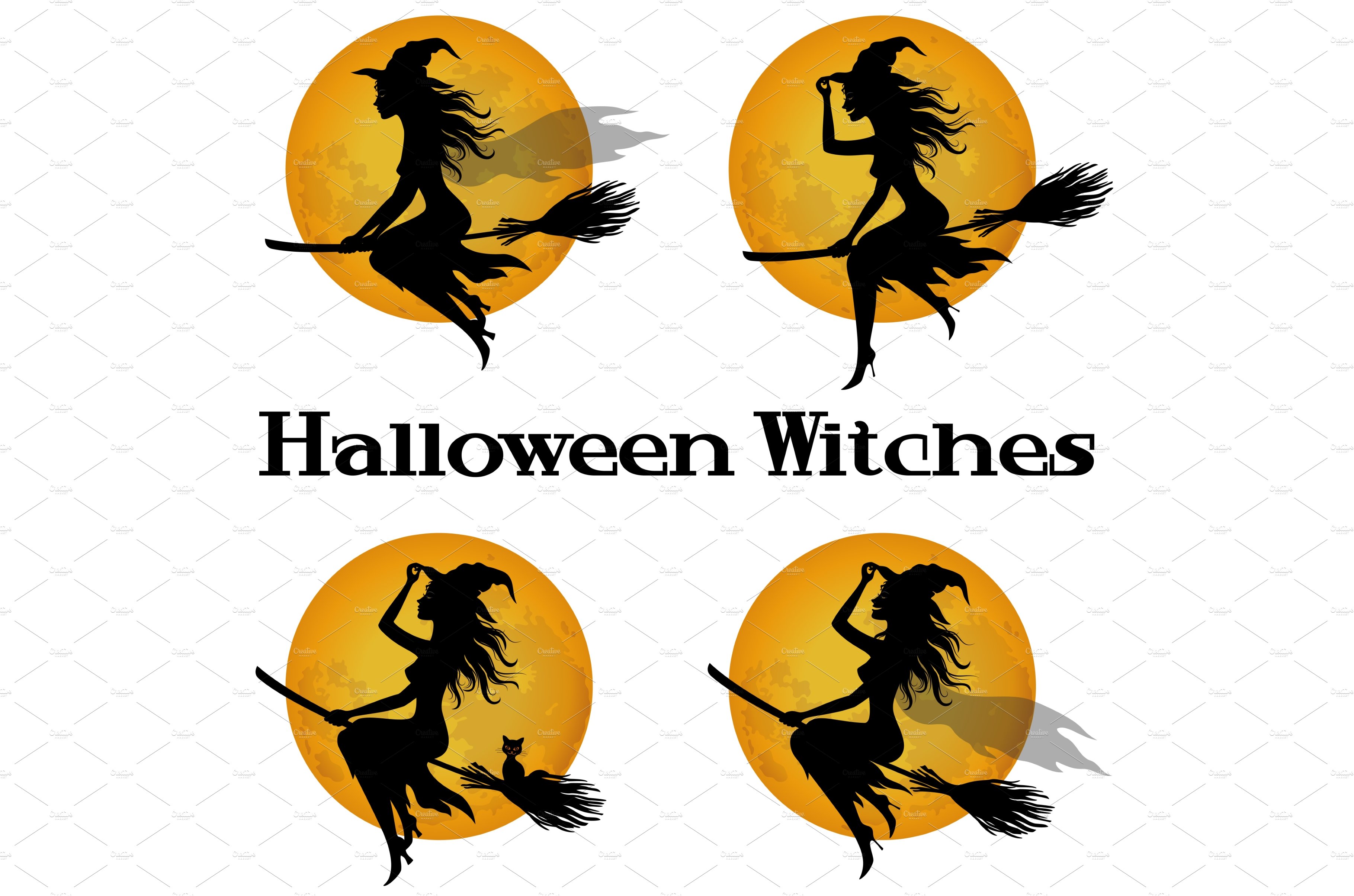 Witch Flying on Broom cover image.