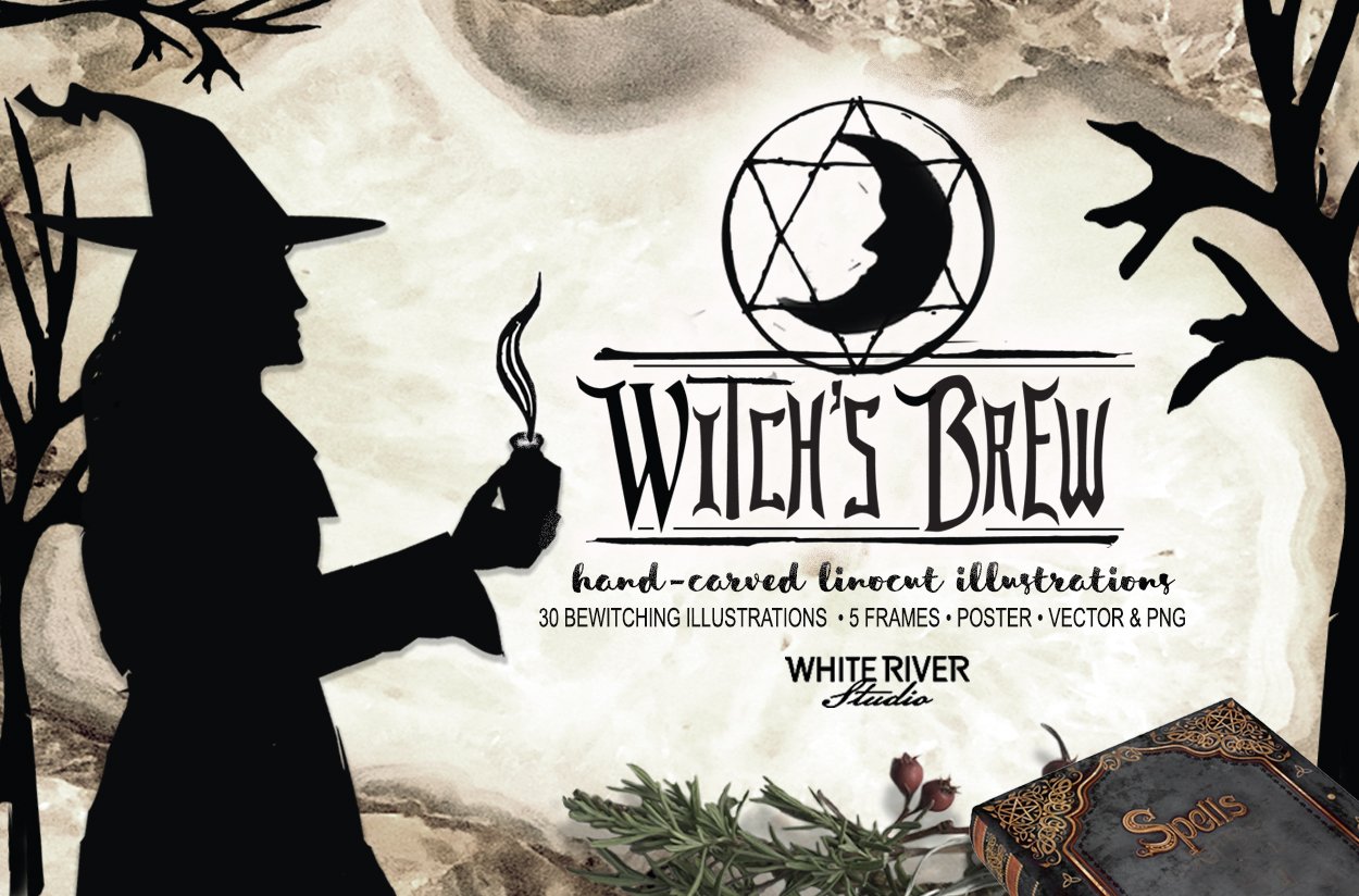 Witch's Brew Linocuts cover image.