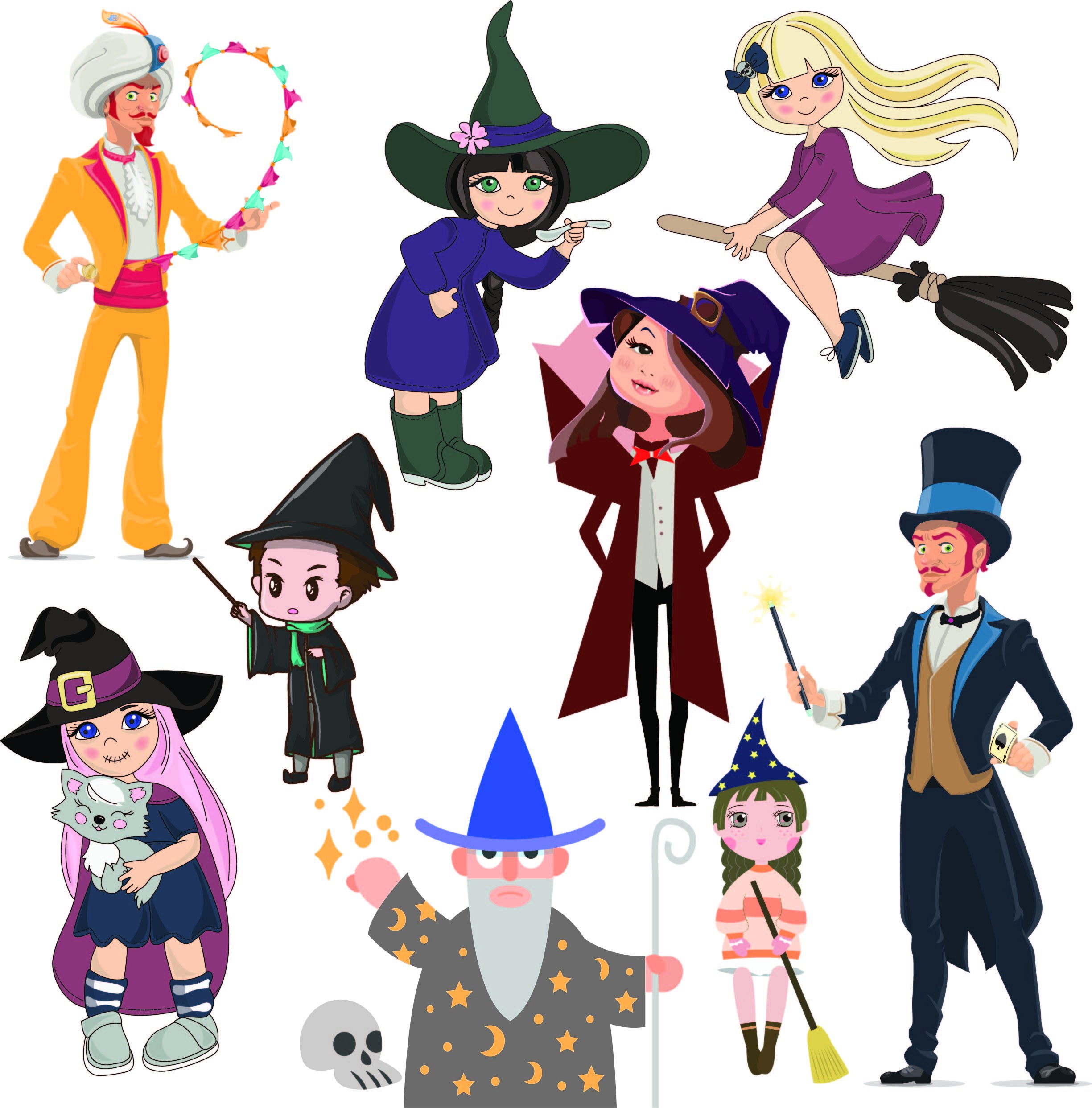 Wizard Magic Clipart cover image.