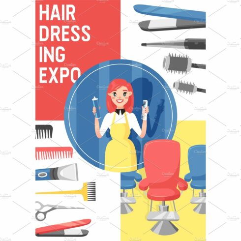 Hairdressing expo, beauty salon cover image.