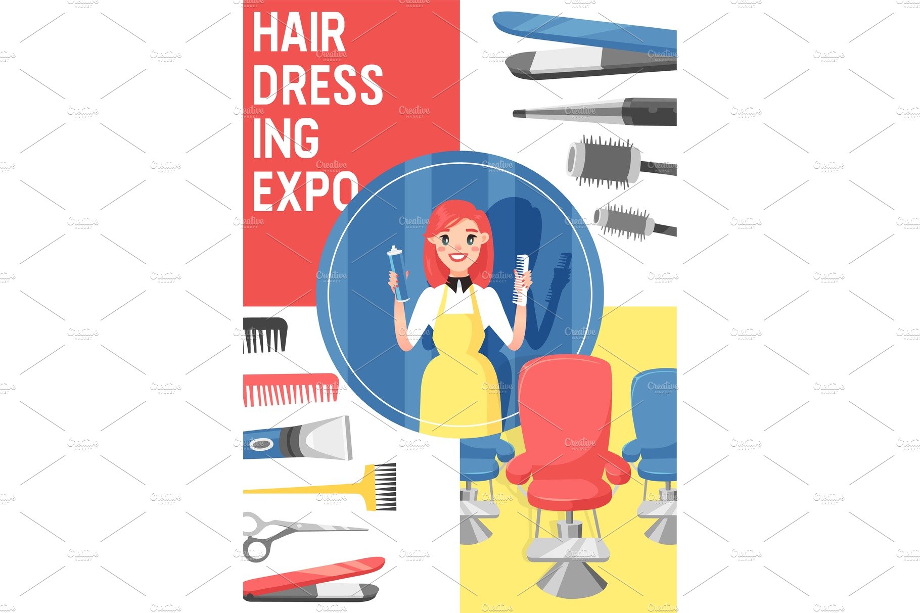 Hairdressing expo, beauty salon cover image.