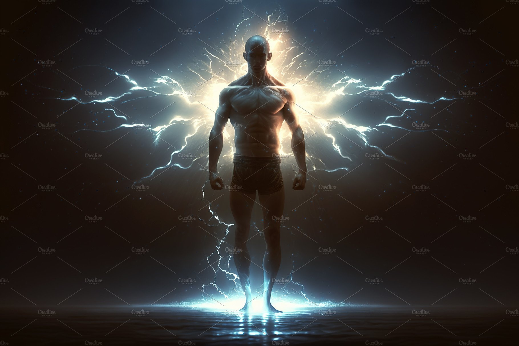 Athlete in lightning flashes cover image.