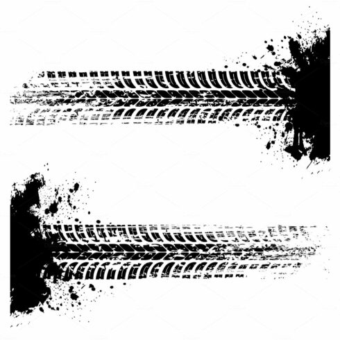 Tire prints, car tyre tracks cover image.
