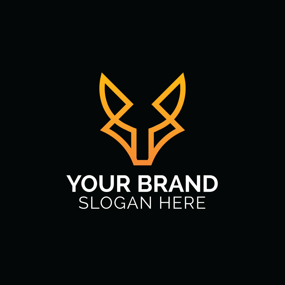 Wolf brand logo template simple design Vector preview image.