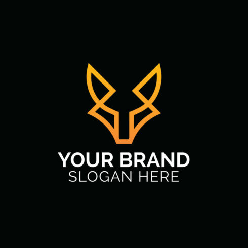 Wolf brand logo template simple design Vector cover image.