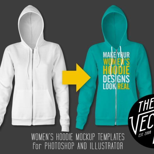 Women's Hoodie Mockup Templates cover image.