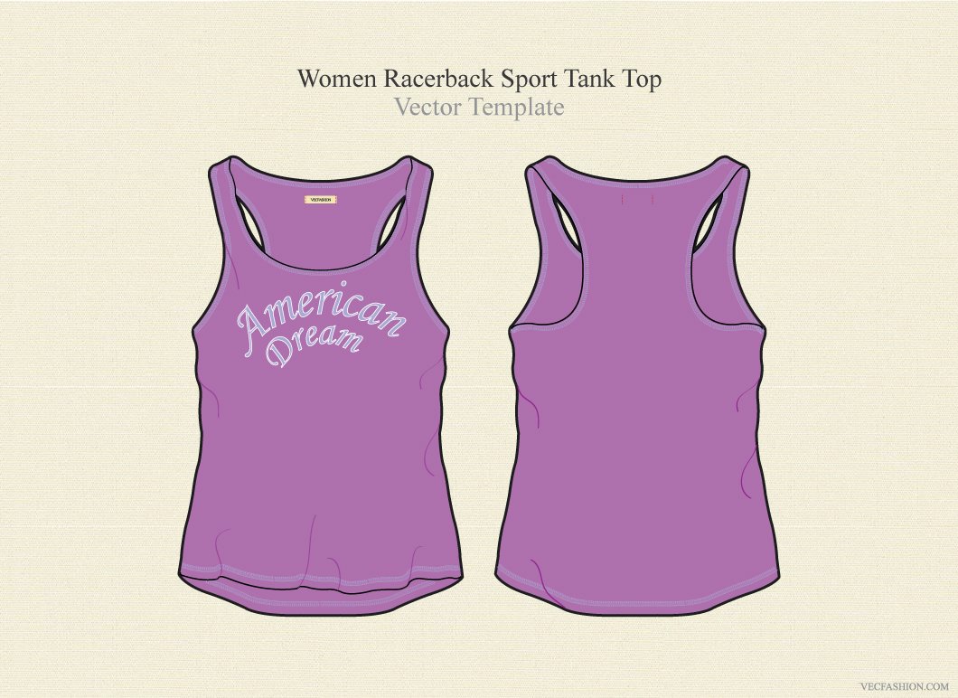 Women Racerback Sport Tank Top cover image.