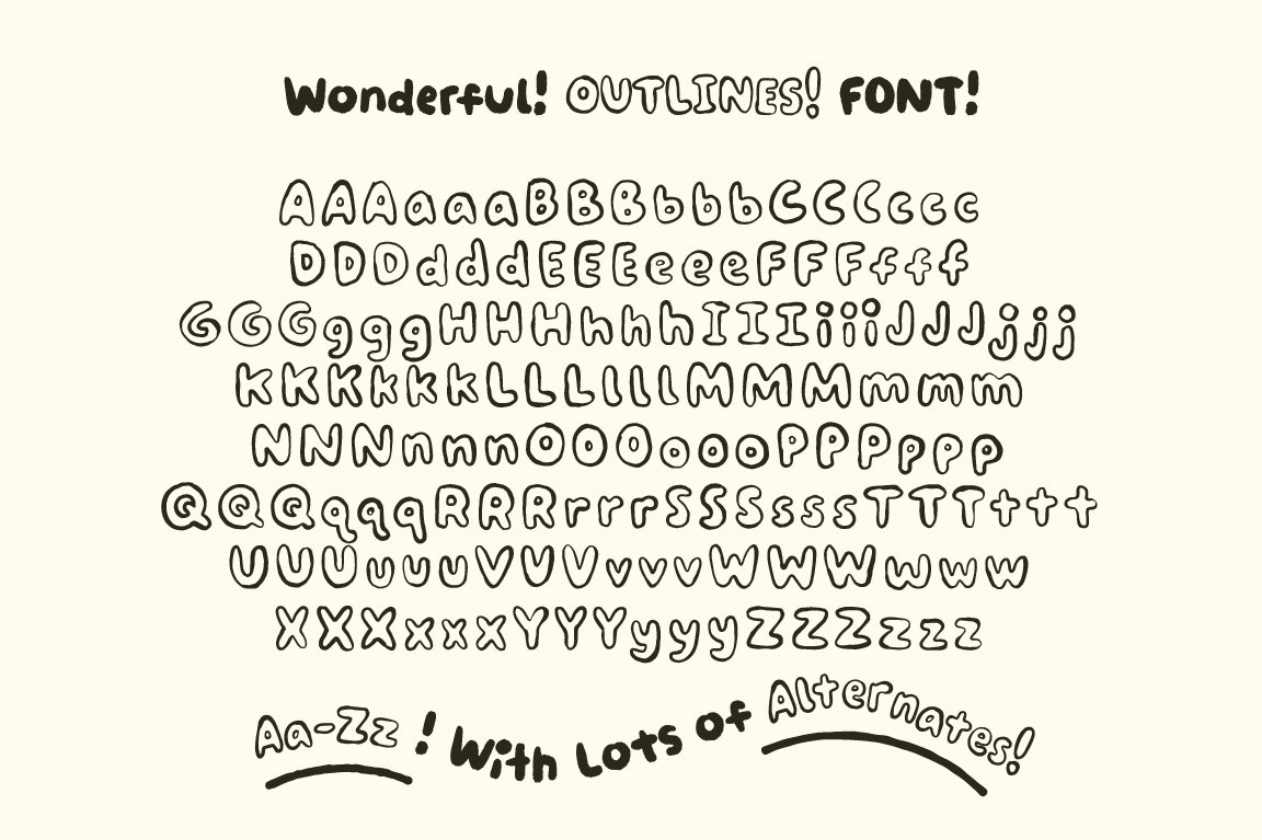 wonderful font outlines 12 585