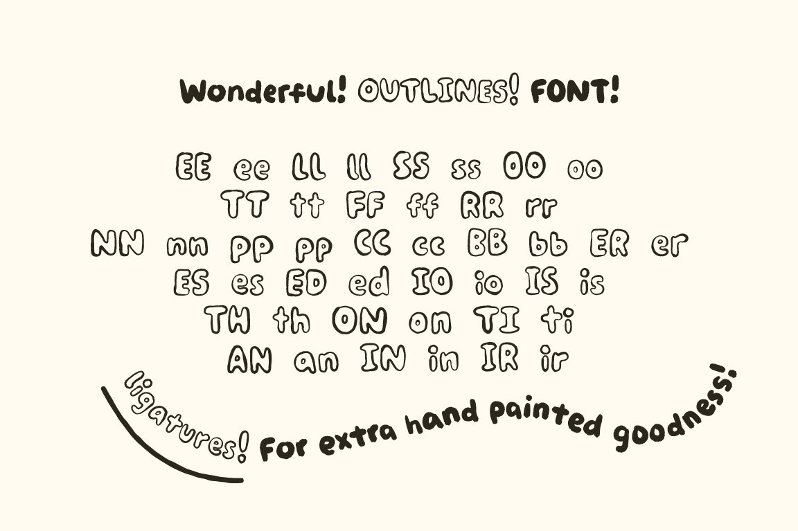 wonderful font outlines 14 508