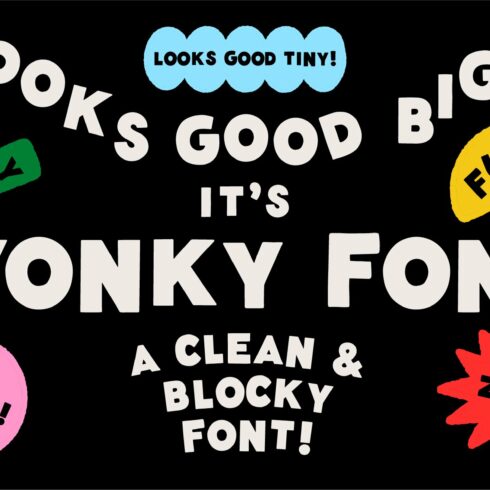 Wonky Font! A Clean & Blocky Font cover image.