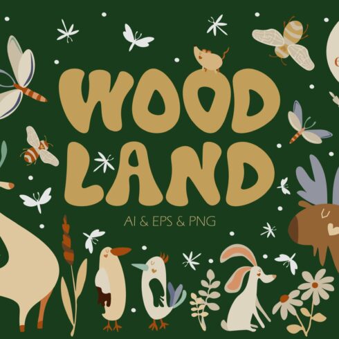 Woodland - cute forest animals cover image.
