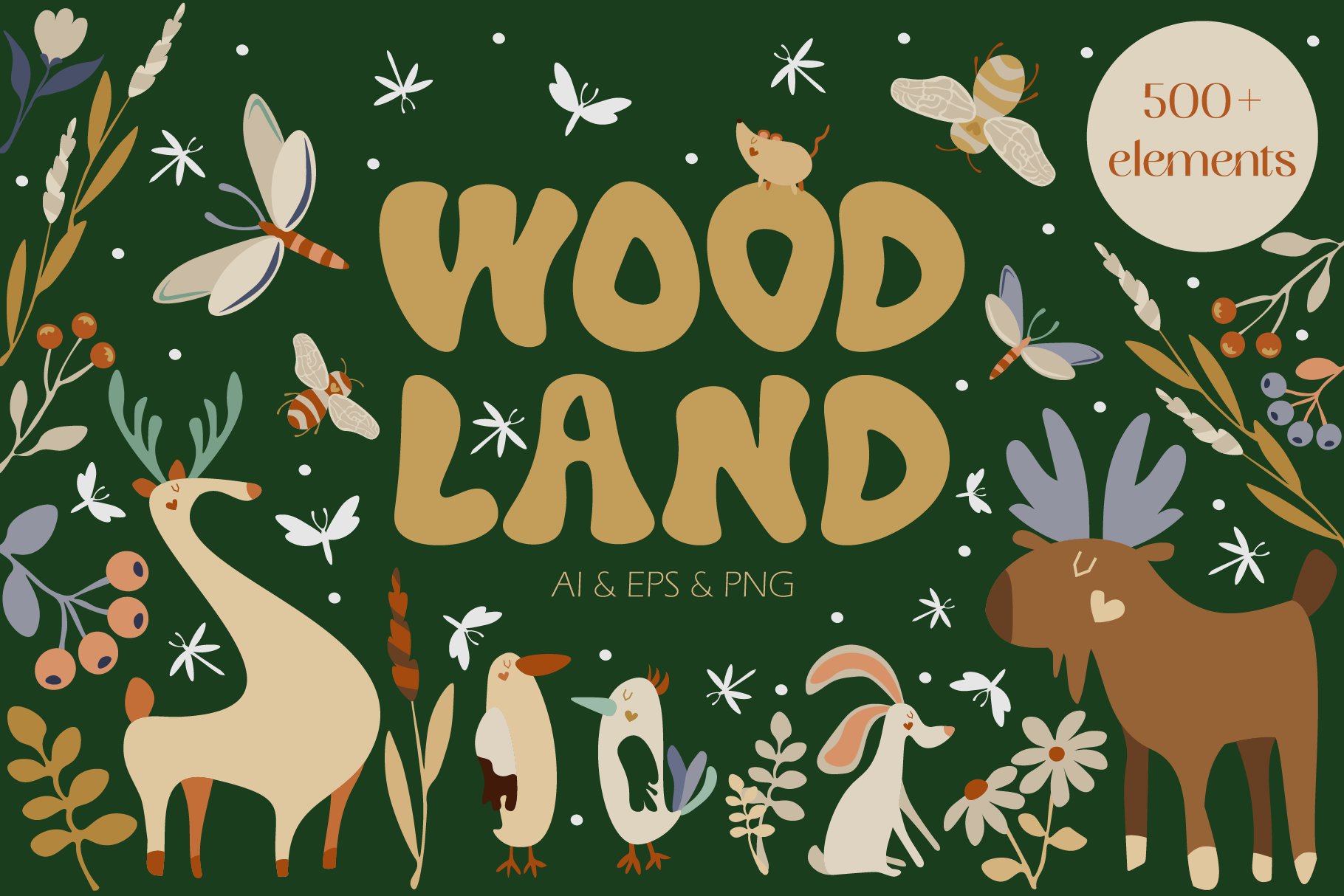 Woodland - cute forest animals cover image.