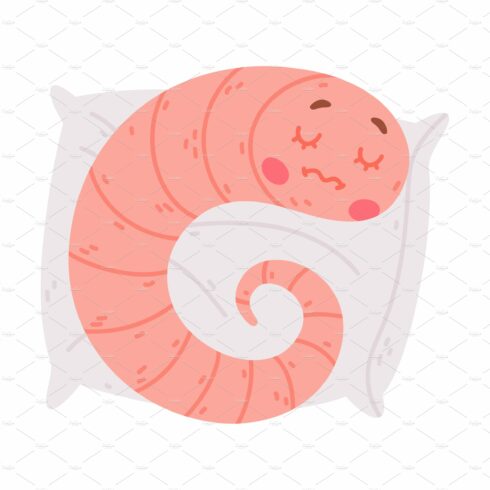 Funny Pink Worm Character with Long cover image.