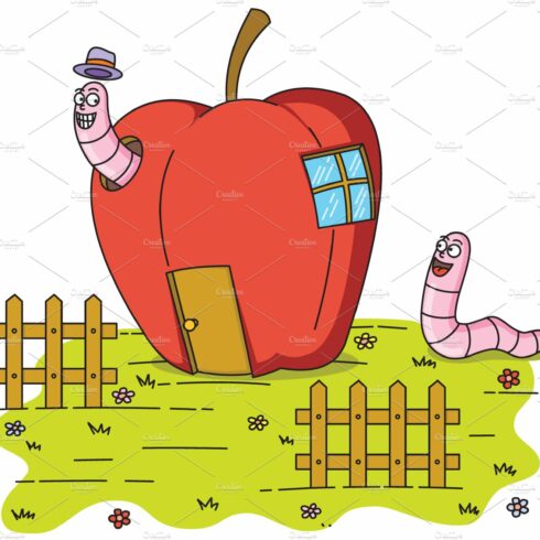 worms inside  an apple house cover image.