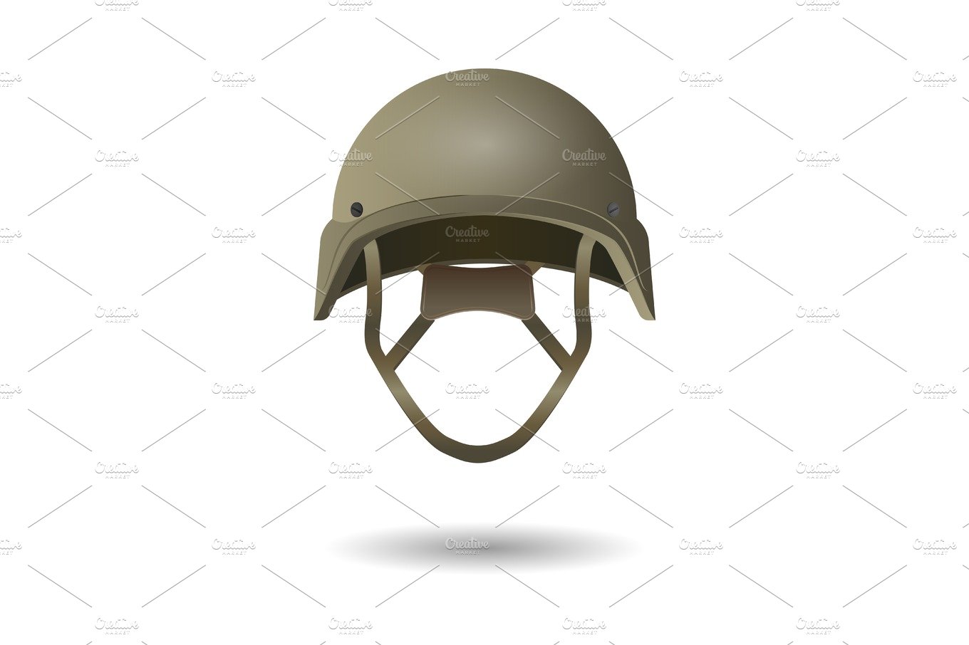 Military tactical helmet. Army and police symbol of defense. cover image.