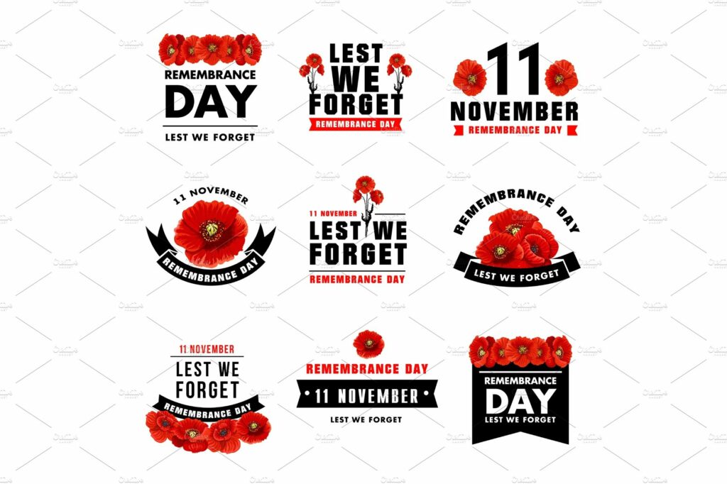 Red poppy icon for Remembrance Day – MasterBundles