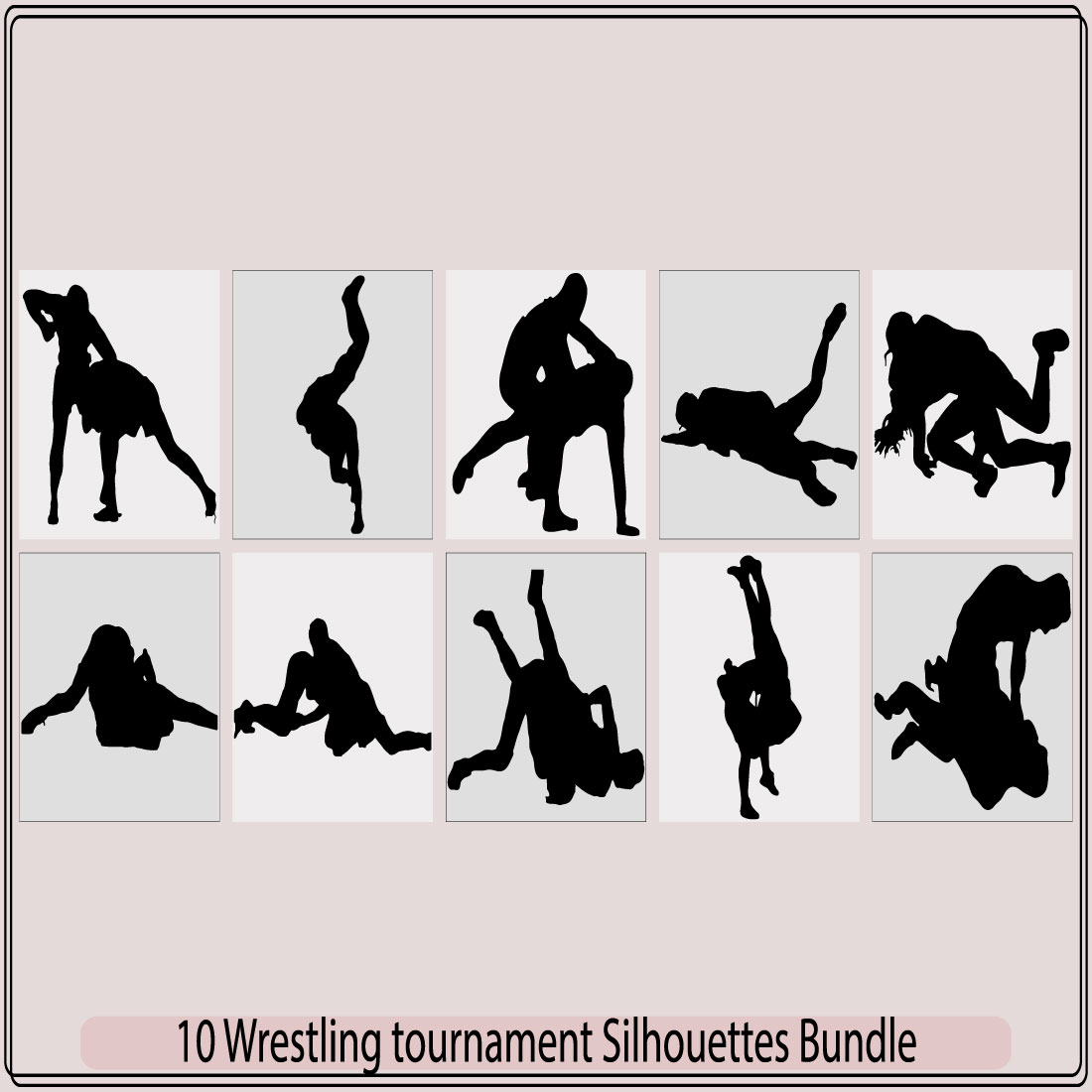 Sparring of two male athletes in wrestling,silhouette of male wrestler,fighters vector silhouette, cover image.