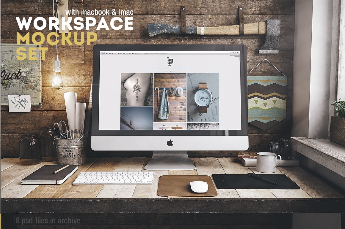 Workspace Mockup Set 2 cover image.