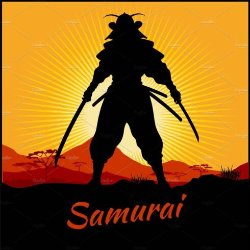 Silhouette Samurai Warrior With Two cover image.