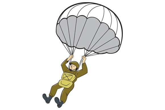 American Paratrooper Parachute Carto cover image.