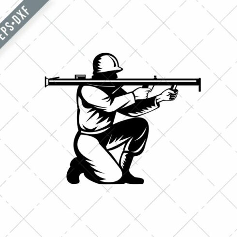 World War Two Soldier Bazooka SVG cover image.