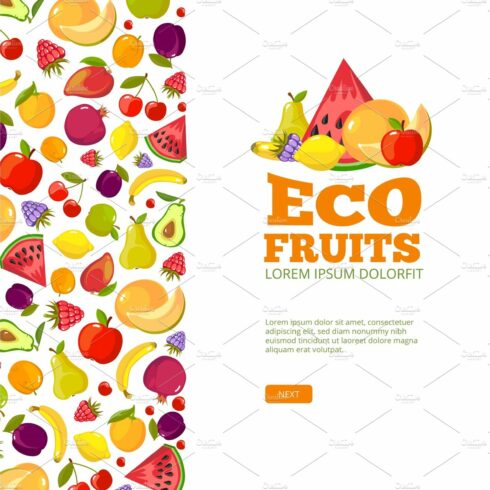 fruits background template. fresh cover image.