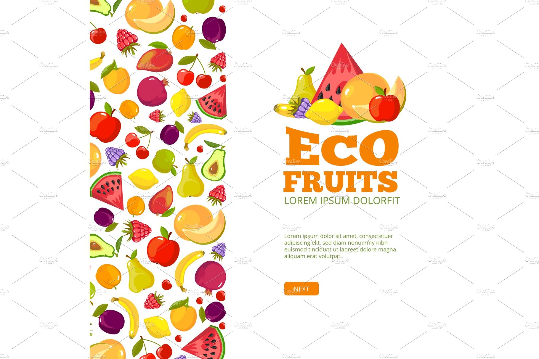 fruits background template. fresh cover image.