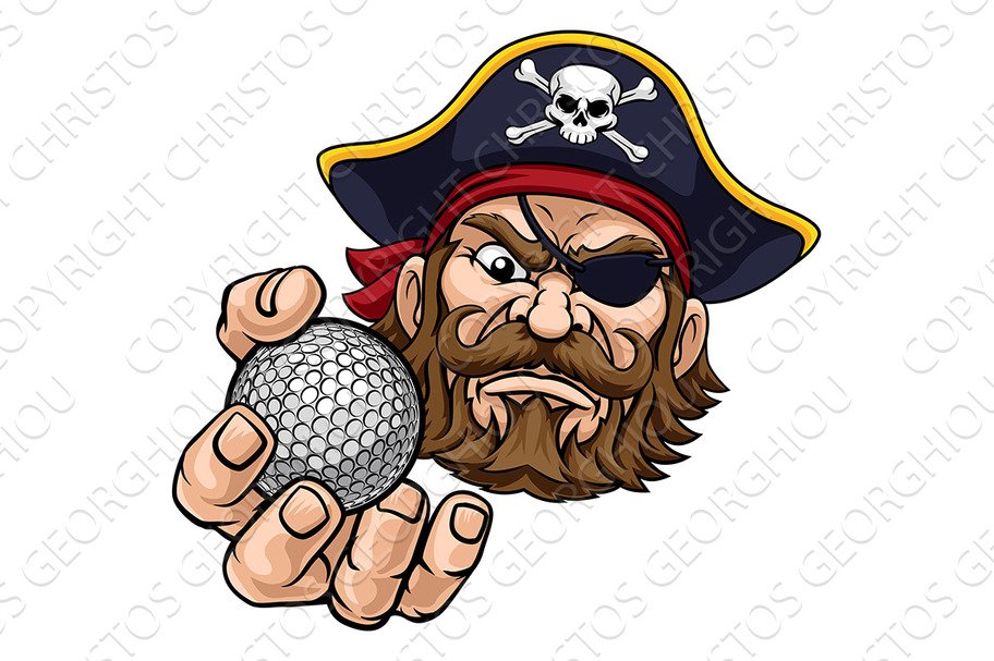 Pirate Golf Ball Sports Mascot cover image.