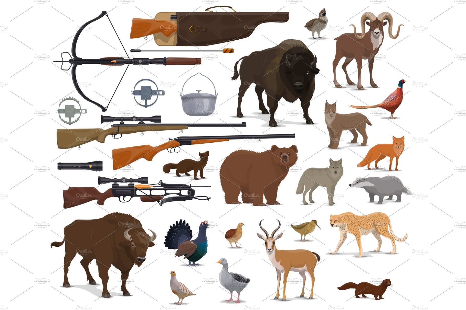 Hunting ammo, hunter trophy animals cover image.