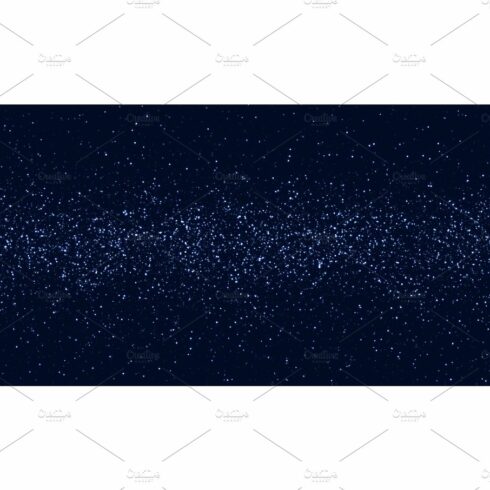 Space stars background. Light night sky vector cover image.