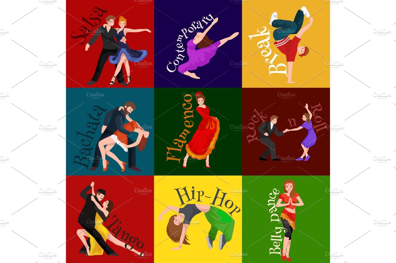 Dancing People, Dancer Bachata, Hiphop, Salsa, Indian, Ballet, Strip, Rock ... cover image.