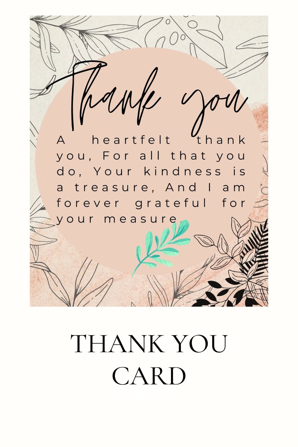 An special Thankyou card pinterest preview image.
