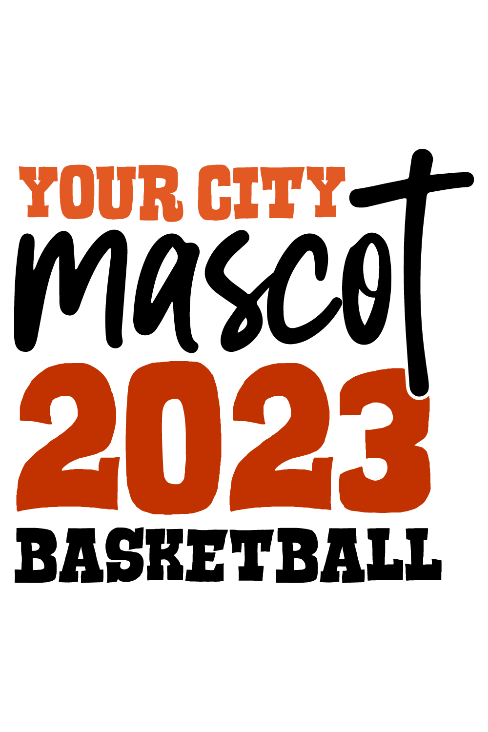 Your City Mascot 2023 Basketball pinterest preview image.
