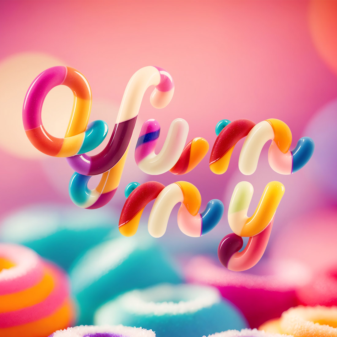 Yummy Candy - Color Bitmap Font preview image.