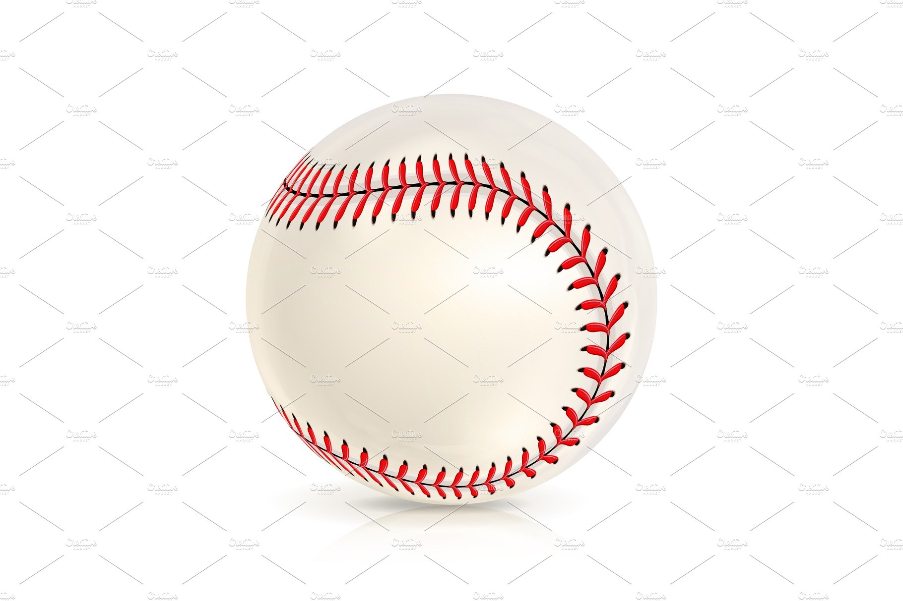Baseball Leather Ball Isolated cover image.