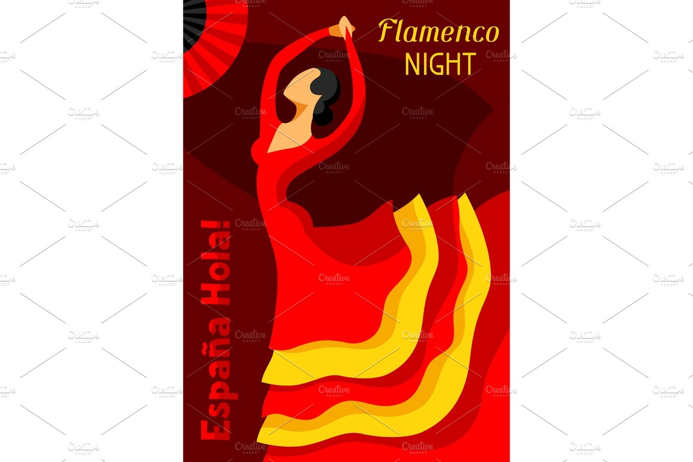 Traditional spanish flamenco. cover image.
