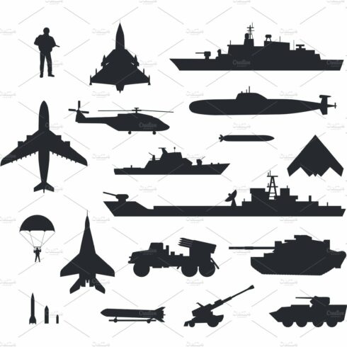 Set of Military Armament Vector cover image.