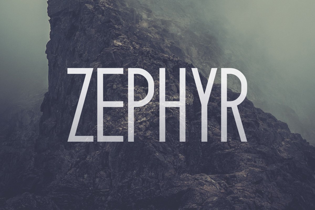 Zephyr Typeface cover image.