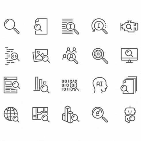 Line Search Icons cover image.