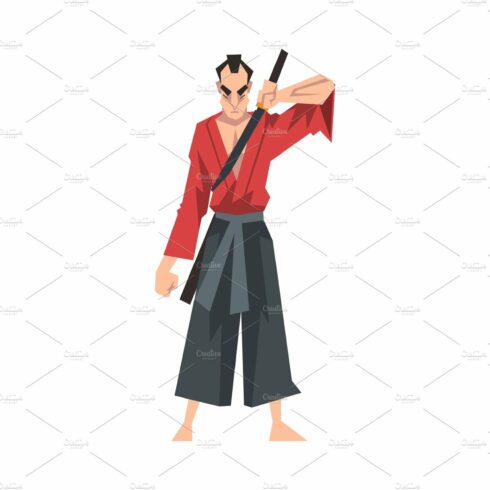 Japanese Samurai Wearing Red Karate cover image.