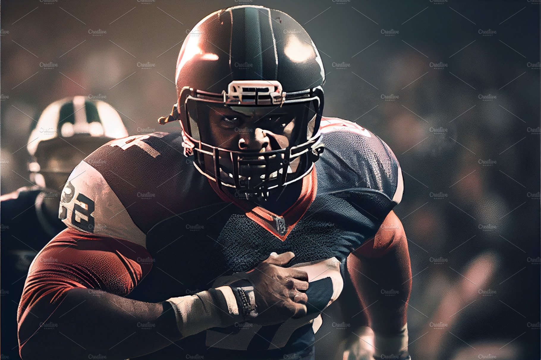 American football sportsman player in stadium cover image.