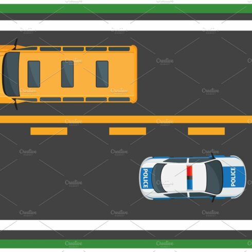 City Traffic Vector Concept with Cars on Highway cover image.