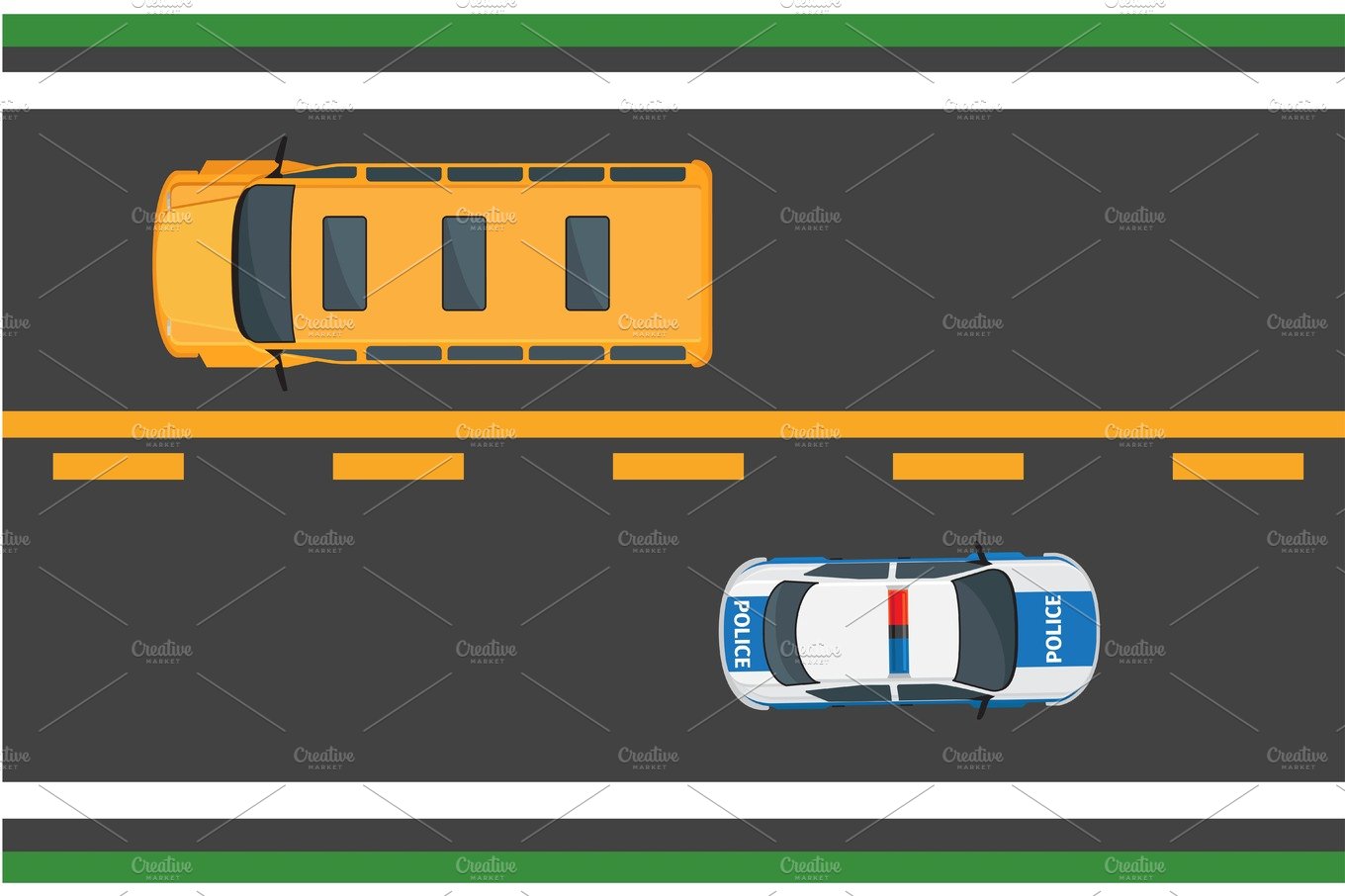 City Traffic Vector Concept with Cars on Highway cover image.